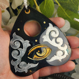 'Mystic Christmas' Handmade Resin Handpainted Shimmery Colorshifting Planchette Ornament