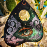 'Mystic Christmas' Handmade Resin Handpainted Shimmery Colorshifting Planchette Ornament