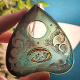 'Mystic Christmas' Handmade Resin Handpainted Shimmery Colorshifting Planchette Ornament