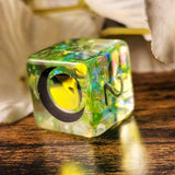 Orym Critical Role OC Inspired Green Colorshifting Handmade Resin Individual D6 Gaming Dice TTRPG
