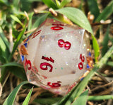 'Aqua Tofana' Liquid Core Toxic Spring 30mm D20 Polyhedral Gaming Dice TTRPG Chonk