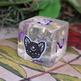 'Moving Shadows' Individual Handmade Resin Colorshifting Shimmer TTRPG Board Game D6 Dice