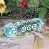 'Preserving History' Rainbow Colorshift Individual Handmade Resin Alternative Shaped Pipped Bar D4 Gaming Dice