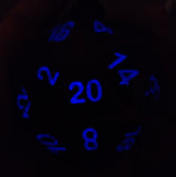 Glow in the Dark Handmade Resin D20 Polyhedral Gaming Dice TTRPG Ornament