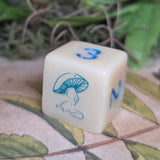 'Mushroom Maidens' Individual Bone Tone Color Handmade D6 Gaming Dice