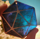 Glow in the Dark Handmade Resin D20 Polyhedral Gaming Dice TTRPG Ornament