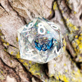 'Hope & Despair' Shimmery Colorshifting Handmade Resin TTRPG 30mm D20 Polyhedral Gaming Dice Chonk