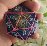Glow in the Dark Handmade Resin D20 Polyhedral Gaming Dice TTRPG Ornament