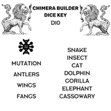 Dungeon Master Handmade Resin Glow in the Dark Random Chimera Creator D8 D10 Pair Gaming TTRPG Story Dice