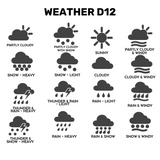 Dungeon Master DM Random Weather 20mm Oversized D12 TTRPG Gaming Dice