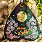 'Mystic Christmas' Handmade Resin Handpainted Shimmery Colorshifting Planchette Ornament