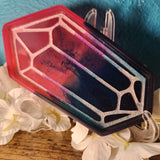 'Jewel Tone Galaxy' Shimmery Crystal Handmade Resin Dice Tray
