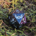 'Shifter's Nest' Handmade Resin Colorshifting Sharp Edge 30mm TTRPG Polyhedral Gaming Dice D20 Chonk