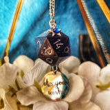 'As You Wish' Handmade Resin D20 Star Movie Quote Pendant Necklace