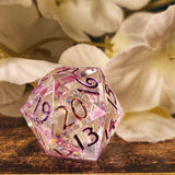 'Fairy Lights' Variant Opalescent Flake Colorshifting Handmade Resin Shimmery TTRPG Polyhedral Gaming SPINDOWN Dice D20