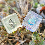 'Pick Your Poison' Handmade Resin Shimmery Translucent Poison Image TTRPG Gaming D6