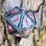'Just a Hazbin' Handmade Resin Glow in the Dark Handpainted Fantasy TTRPG Mimic Inspired 30MM Polyhedral Gaming Dice D20 Chonk