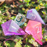 Individual OOAK Handmade Resin Alternative Die Style Polyhedral TTRPG Gaming Dice Crystal Shard D4