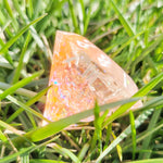 'Orange Rainbow Zodiac Diamond' Handmade Resin Mylar D12 w/ Zodiac Symbols TTRPG Polyhedral Gaming Dice