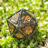 'Chaotic Evil' Handmade Resin Handpainted Fantasy TTRPG Mimic Inspired 30MM Polyhedral Gaming Dice D20 Chonk