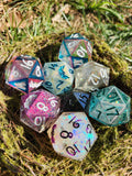'Overstimulated' Microscratched Handmade 30mm D20 Dice
