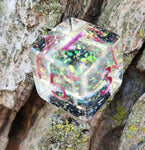 Soot Creature Anime Inspired Opalescent Flakes Handmade Resin D6 Gaming Dice