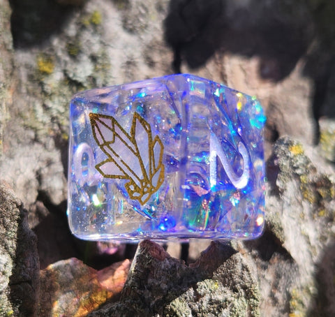 'Glimmering Crystals' Handmade D6