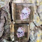 'A Delicate Death' Handmade Floral Skull D6 Pairs