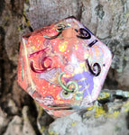 'Spooky Fall, Y'all' Colorshifting Fall Halloween Chunky Glitter 30mm D20 Dice
