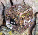 Confetti Black Cat Shimmery Handmade D6