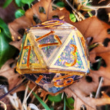 'The Goddess Watches' Handmade Resin OOAK TTRPG 30mm D20 Polyhedral Gaming Dice Chonk