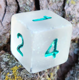 Fluttering Shadows Moth Individual Frosted Handmade Resin D6 Gaming Dice
