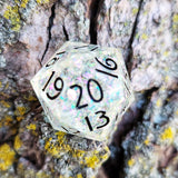 'Fairy Lights' Opalescent Flake Colorshifting Handmade Resin Shimmery TTRPG Polyhedral Gaming SPINDOWN Dice D20