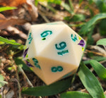 'Momento Mori Masquerade' Faux Bone Style Handmade Resin 30mm Polyhedral Gaming Dice Chonk