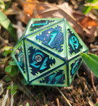 'Questionable Mimicry' Shimmery Mimic Handmade Resin 30mm Polyhedral Gaming Dice Chonk