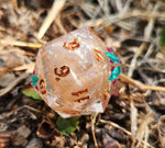 'All that Glitters' Liquid Core Toxic Spring 30mm D20 Polyhedral Gaming Dice TTRPG Chonk