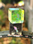 'Perched' Colorshifting Holographic Bird Individual Handmade Resin D6