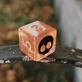 'Don't Lose Your HeAd' Colorshifting Shimmery Orange Skull Halloween Individual Handmade Resin D6