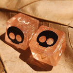 'Don't Lose Your HeAd' Colorshifting Shimmery Orange Skull Halloween Individual Handmade Resin D6