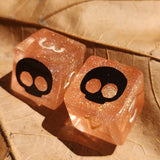 'Don't Lose Your HeAd' Colorshifting Shimmery Orange Skull Halloween Individual Handmade Resin D6