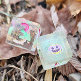 'Pastel Pumpkins' Halloween Themed Handmade Resin TTRPG Gaming D6 Dice