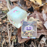 'Pastel Pumpkins' Halloween Themed Handmade Resin TTRPG Gaming D6 Dice