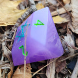 Individual OOAK Glow in the Dark Handmade Resin Alternative Die Style Polyhedral TTRPG Gaming Dice Faceted Diamond D4