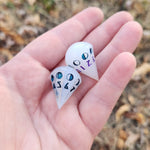 'It's Just a Phase' Glow in the Dark Moon Phase D8 Alternative Shaped Orb TTRPG Handmade Resin Polyhedral Gaming Dice