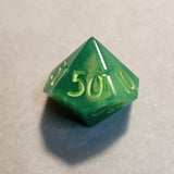 'Toxic' Neon Glow in the Dark Handmade Resin TTRPG Polyhedral Gaming Dice Set