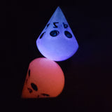 'It's Just a Phase' Glow in the Dark Moon Phase D8 Alternative Shaped Orb TTRPG Handmade Resin Polyhedral Gaming Dice