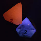 Individual OOAK Glow in the Dar Handmade Resin Alternative Die Style Polyhedral TTRPG Gaming Dice Faceted Diamond D4