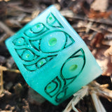 'Arcane Eye' 20mm Glow in the Dark Eye Pipped Image D6 TTRPG Individual Gaming Dice