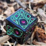 'Arcane Eye' 20mm Oversized Eye Pipped Image D6 TTRPG Individual Gaming Dice