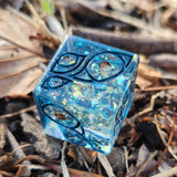 'Arcane Eye' 20mm Oversized Eye Pipped Image D6 TTRPG Individual Gaming Dice